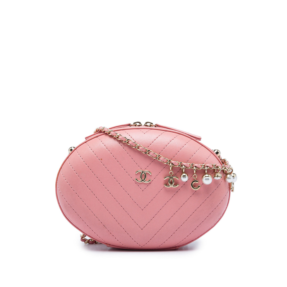 Pre-Loved Chanel Chevron Stitched Calfskin La Pausa Evening Bag
